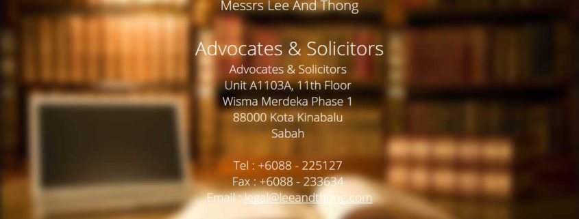 Lee And Thong Advocates Solicitors Kota Kinabalu Zetlink